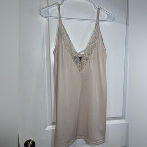 Nanette Lepore Beige Polyester Lace Nude Slip Sleepwear Lingerie Size Small